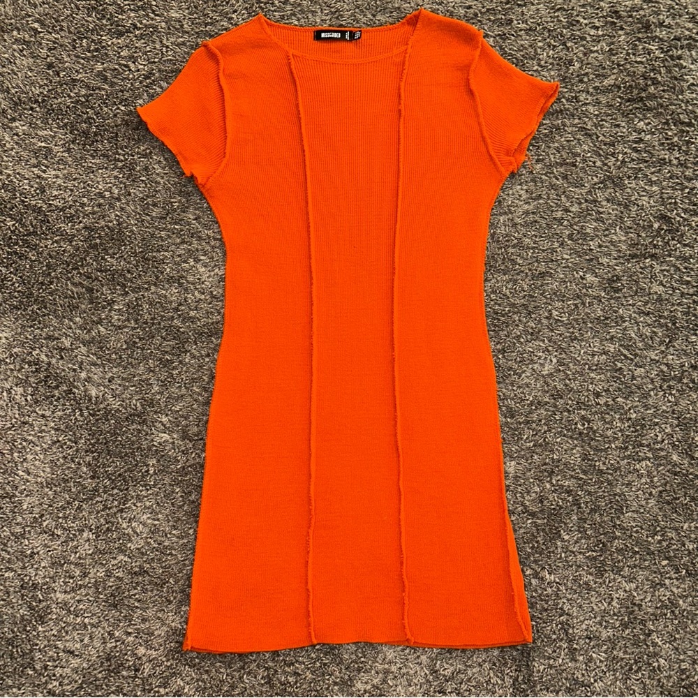 Orange MISSGUIDED sweater dress